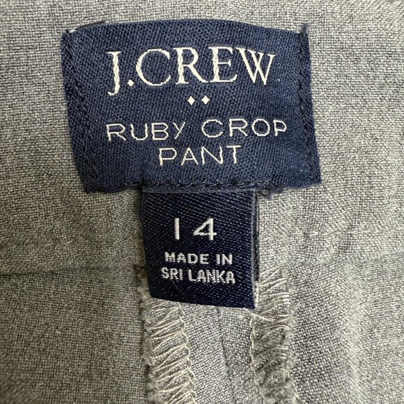 J. CREW Women's EUC Ruby Crop Pant Gray Twill Ankle Pants | Size 14 - Picture 9 of 9